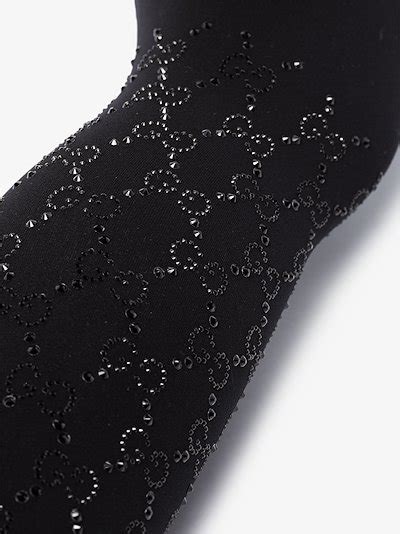 gucci crystal tights